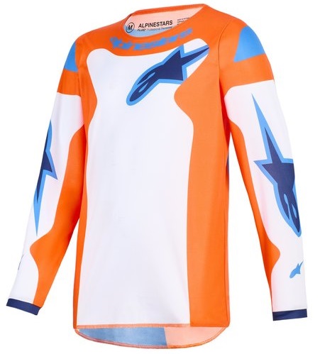 Alpinestars Fluid Grid Barn Crosströja Orange/Vit/Blå
