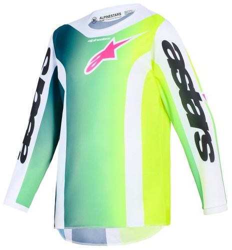 Alpinestars Fluid Portl Barn Crosströja Grön/Vit/Svart