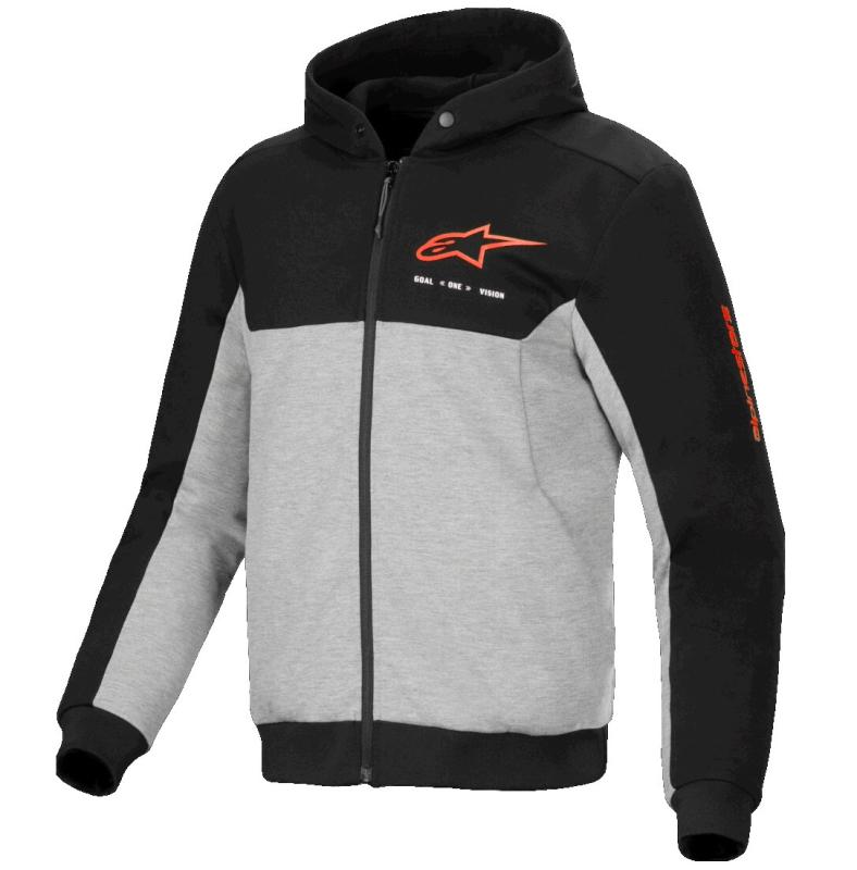 Alpinestars Chrome V2 Sport Hoodie Grå/Svart/Röd