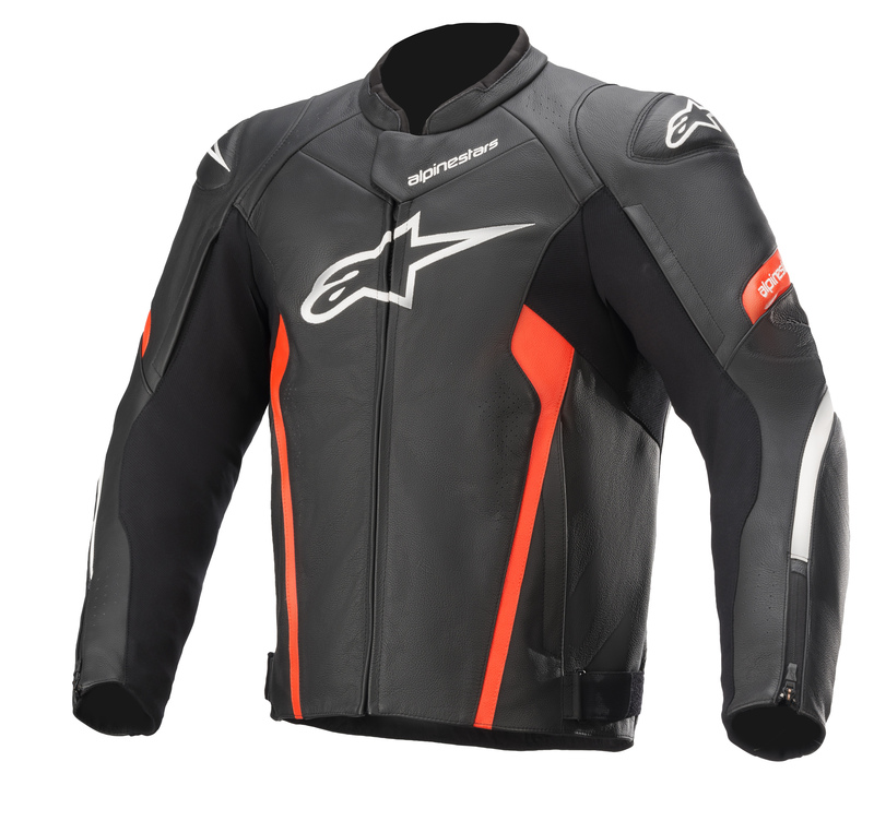 Alpinestars Faster V2 Skinnjacka Svart/Fluo-Röd