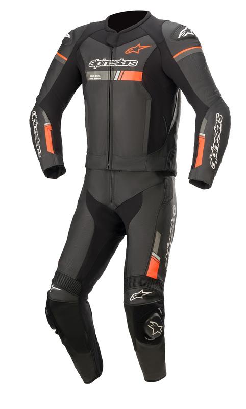 Alpinestars GP Force Chaser 2-Delat Skinnställ Svart/Fluo-Röd (Tech-Air® Kompatibel)