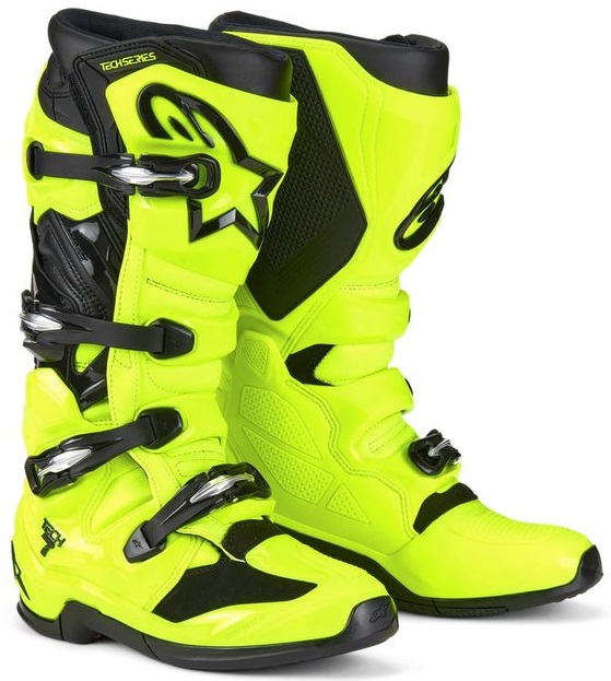 Alpinestars Tech 7 Crosstövlar Fluo-Gul/Svart
