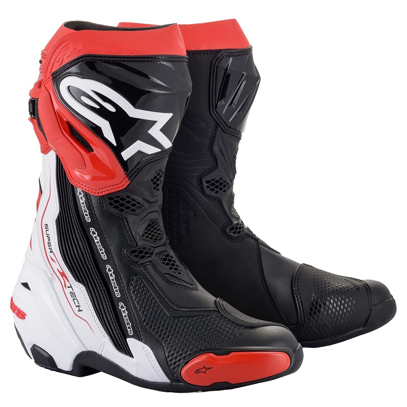 Alpinestars Supertech R Stövel Svart/Vit/Röd/Svart