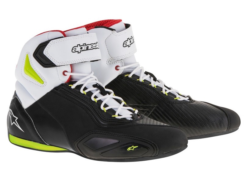 Alpinestars Faster 2 Skor Svart/Vit/Röd/Fluo-Gul