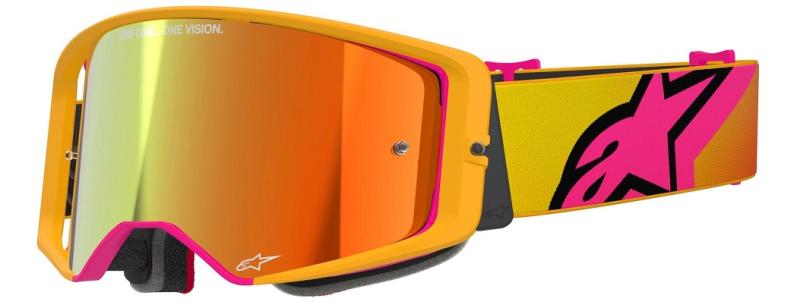 Alpinestars Supertech Corp Crossglasögon Gul/Rosa - Rödsepegel Lins