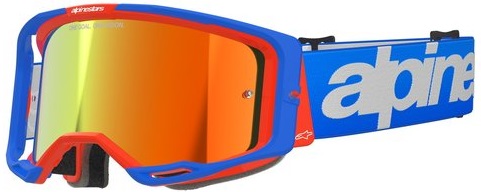 Alpinestars Vision 8 Wordmark Crossglasögon Blå/Orange/Rödspegel
