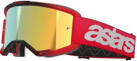 Alpinestars Vision 5 Blaze Crossglasögon Röd/Guldspegel