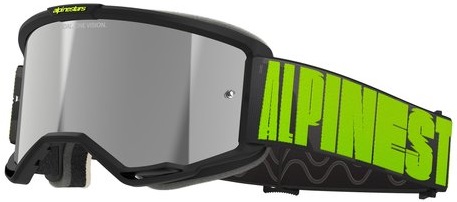 Alpinestars Vision 5 Hollow Crossglasögon Grå/Fluo-Gul/Silverspegel