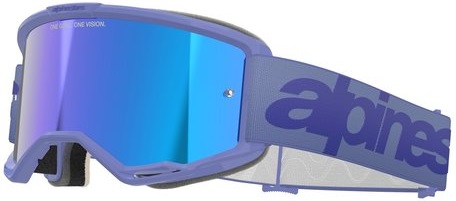 Alpinestars Vision 5 Wordmark Crossglasögon Lila/Blåspegel