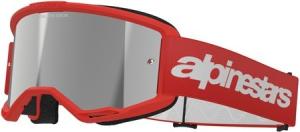 Alpinestars Vision 3 Wordmark Crossglasögon Röd/Silverspegel