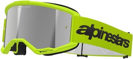 Alpinestars Vision 3 Wordmark Crossglasögon Fluo-Gul/Silverspegel