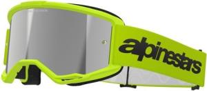 Alpinestars Vision 3 Wordmark Crossglasögon Fluo-Gul/Silverspegel