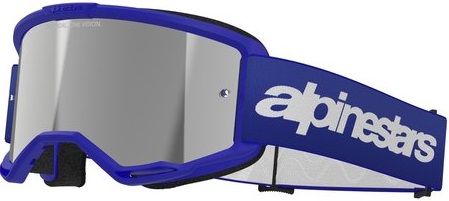 Alpinestars Vision 3 Wordmark Crossglasögon Blå/Silverspegel