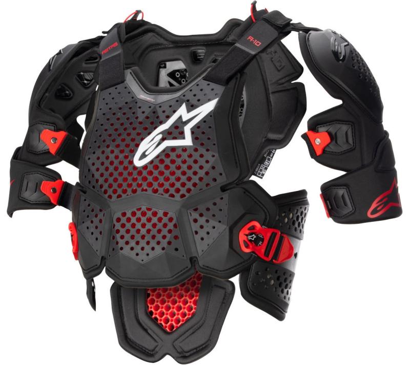 Alpinestars A-10 V2 Bröstskydd Svart/Antrasit/Röd