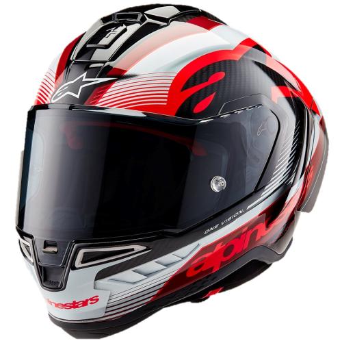 Alpinestars Supertech R10 Team Hjälm Svart/Carbon/Röd/Vit
