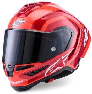 Alpinestars Supertech R10 Arius Hjälm Fluo-Röd/Carbon