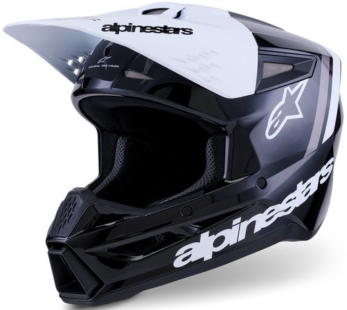 Alpinestars S-M3 Radium Hjälm Svart/Vit