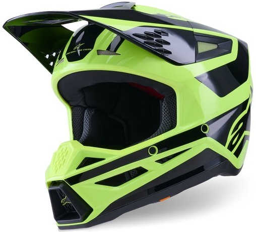 Alpinestars S-M3 Heat Hjälm Fluo Gul/Svart