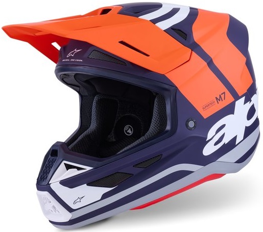 Alpinestars S-M7 Core Hjälm Orange/Blå