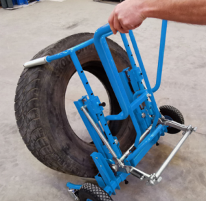 SveLog Däckvagn för buss - och lastbilshjul.