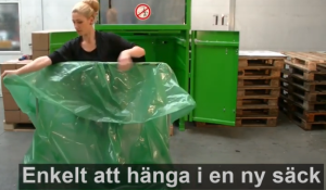 Säckar till SveLog Säckkomprimator. 50 st 1400 liters säckar i en rulle.