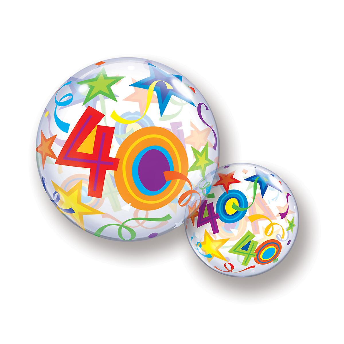 Bubbles ballong 40 år multifärgad
