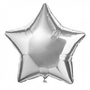 Folie Stjärna ballong silver