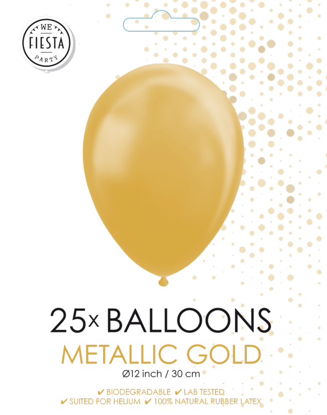 Latexballonger metallic guld