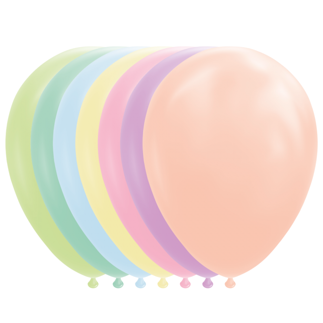 Latex ballonger Pastell Färger 50-pack