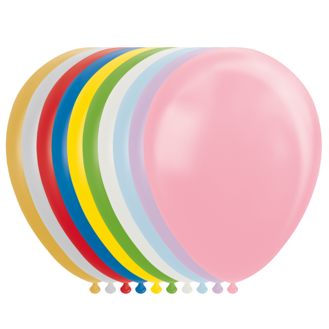 Latexballonger Pärlemor Mix 50-pack