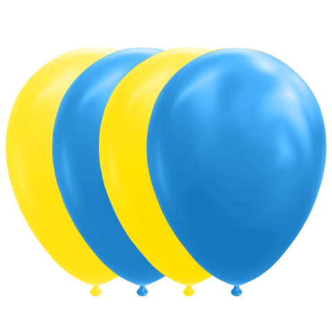 Latex ballonger blå & gula