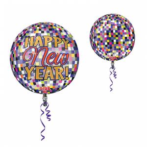 Happy New year Orbz XL Folieballong