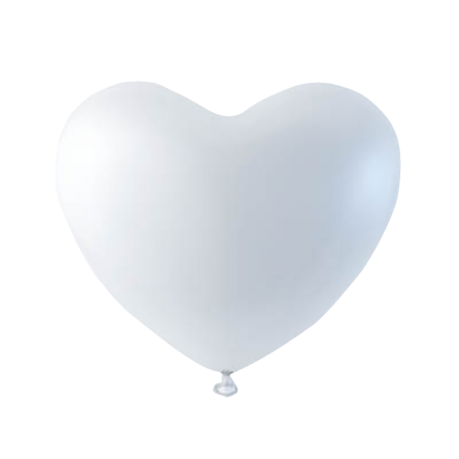 Latex ballonger vit hjärta