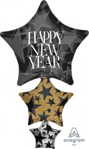 Heliumballong Happy new year staplad