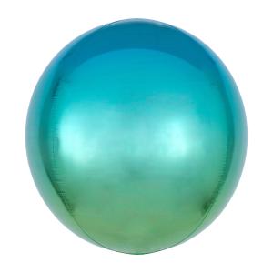 Blå&Grön Orbz Heliumballong 15"