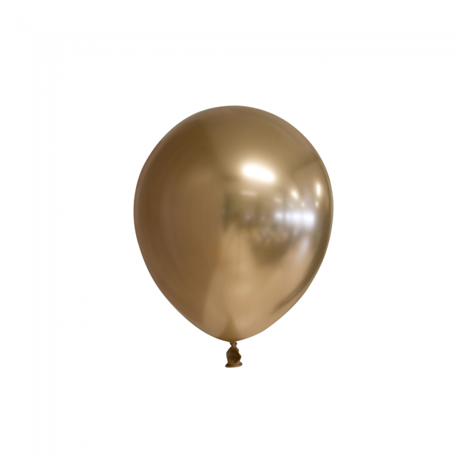 Latex miniballonger Chrome Guld 100-pack