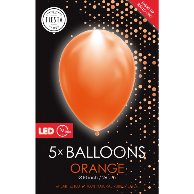 LED Ballonger Orange 12"