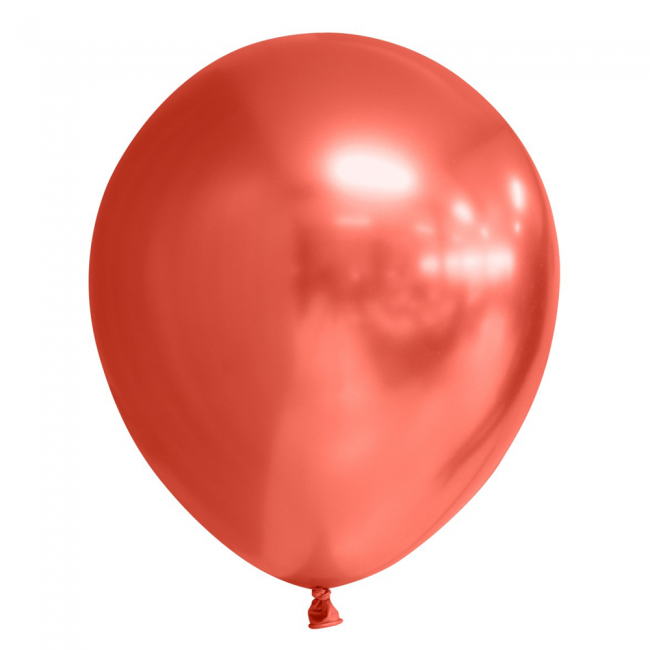 Chrome Latexballonger Röd 10-pack