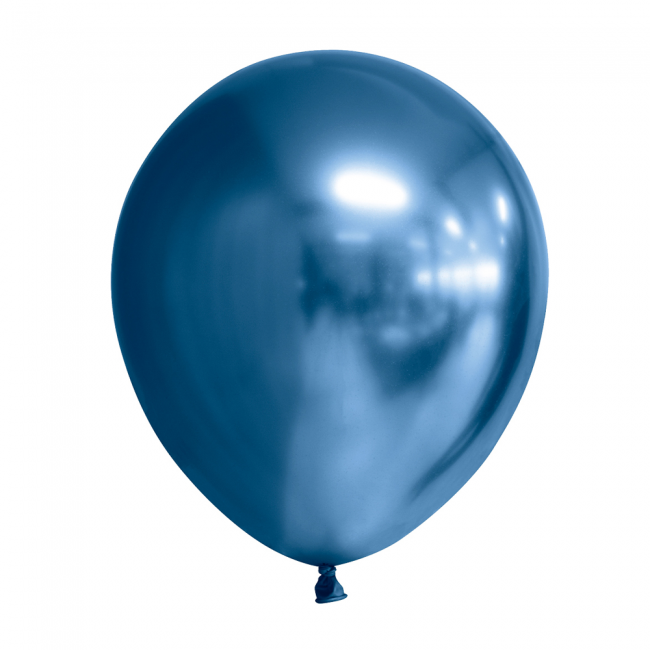 Chrome Latexballonger Blå 10-pack