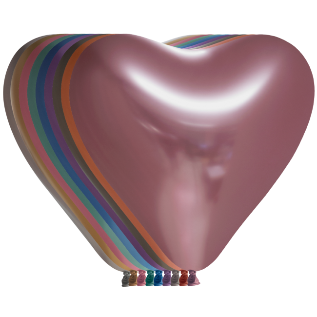20st Chrome Multifärgad Hjärtformade ballonger (kopia)