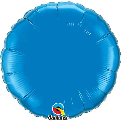 Cirkel folieballong XL safir blå