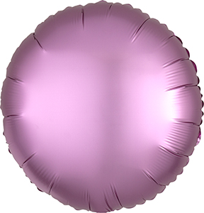 Cirkel satin folieballong rosa