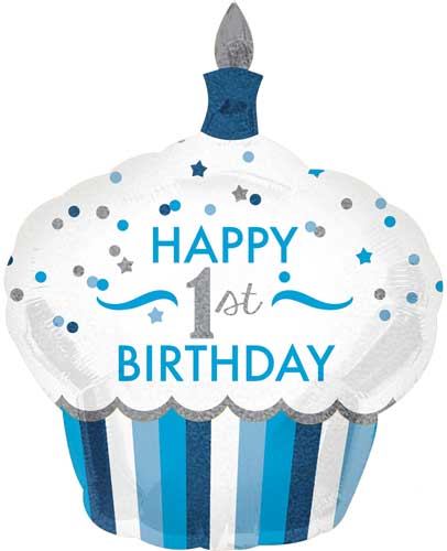 1st Birthday Cupcake Heliumballong 73x91cm
