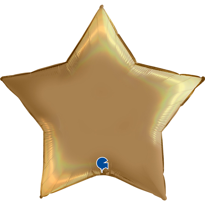 Stjärn folieballong XL Holografiskt skimmer
