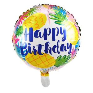 Happy Birthday ananas födelsedags folieballong