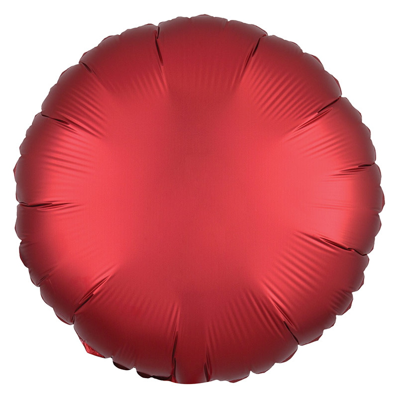 Cirkel chromé folieballong röd