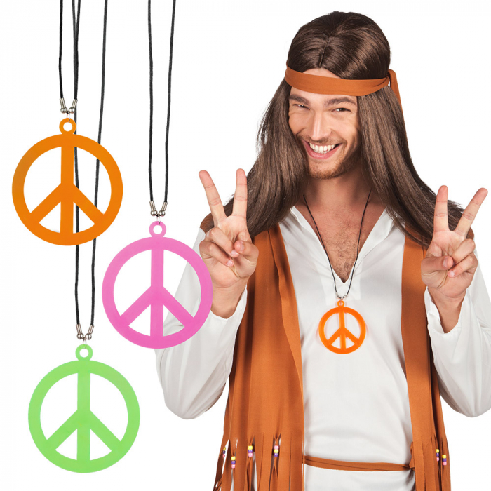 Halsband Peace Neon