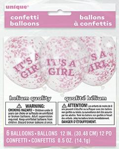 It´s a Girl konfetti ballong