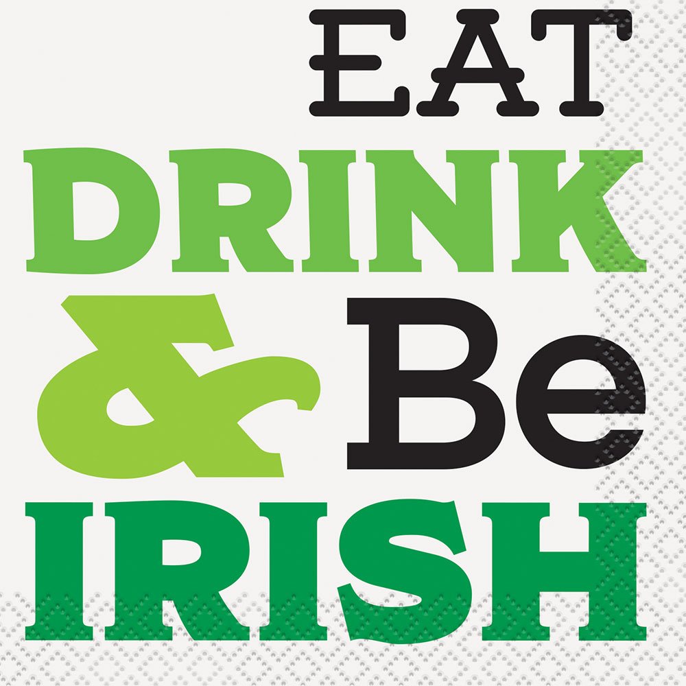 st. Patrick EAT DRINK & BE IRISH servetter