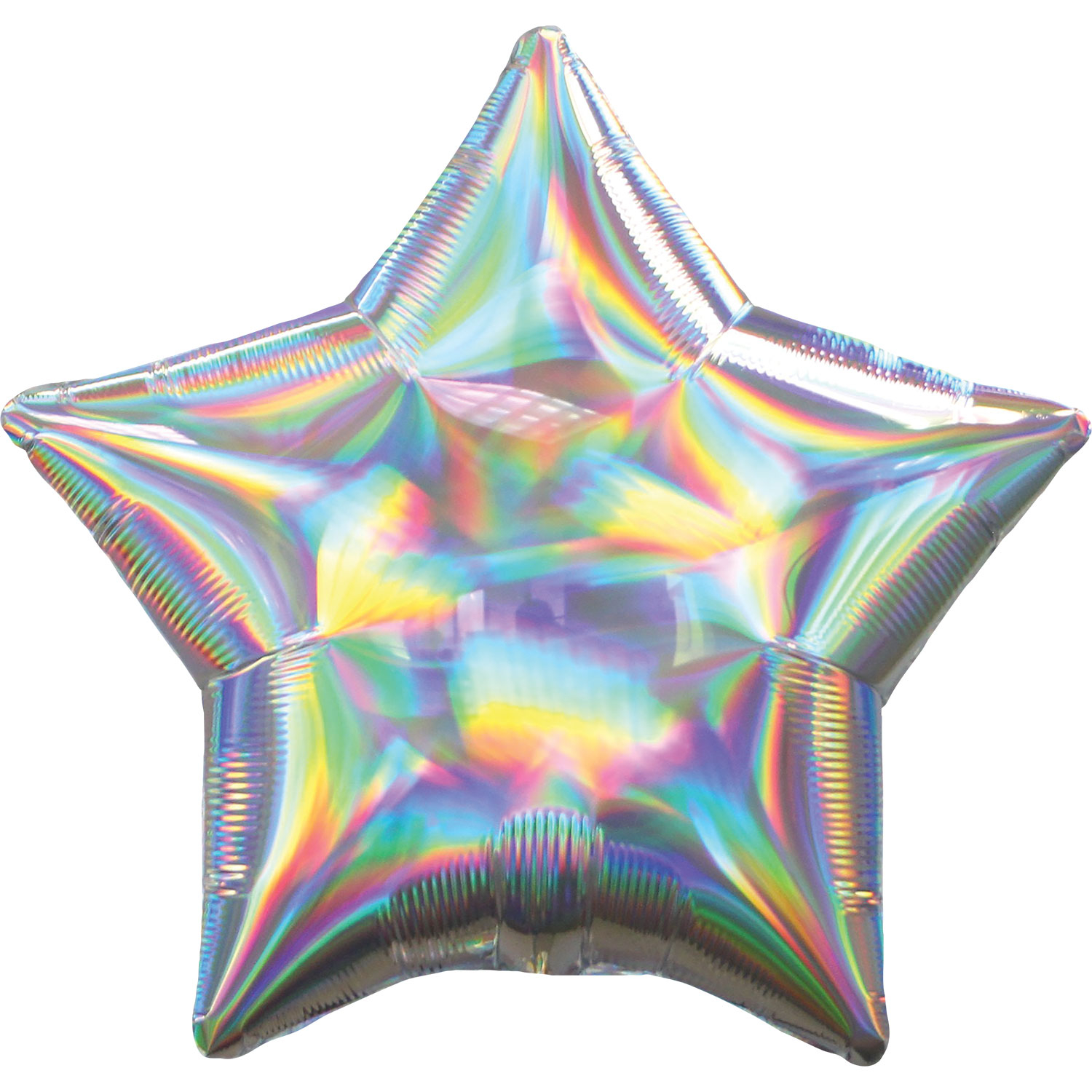 Folie ballong satin Stjärna Holografisk silver